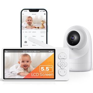 Lexium Babyfoon met camera en app - Babyfoon met camera en app wifi - Baby monitor - Babyfoon met app - Baby camera