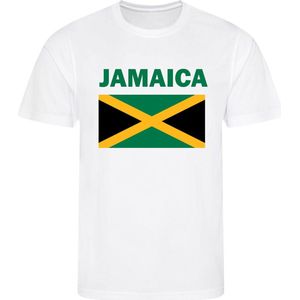 Jamaica - Jumieka - T-shirt Wit - Voetbalshirt - Maat: S - Landen shirts