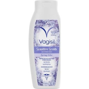 Vagisil® Sensitive Scents - Intieme Hygiëne Wasgel voor Vrouwen - Dagelijkse Intieme Verzorging - Zachte, Bloemige en Frisse Seringengeur - Met Aloe Vera - Gynaecologisch getest - 250 ml