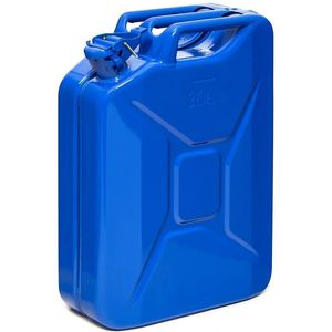 BW® Fuel Canister Metalen Benzineblik - Jerrycan 20 Liter - Blauw - TÜV-getest en UN-goedgekeurd - Gemaakt in Europa