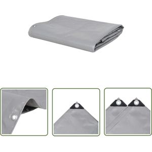 vidaXL Afdekzeil - Afdekzeilen - Zeildoek - Zeildoeken - Dekzeil 650 g/m² 1,5x6 m grijs