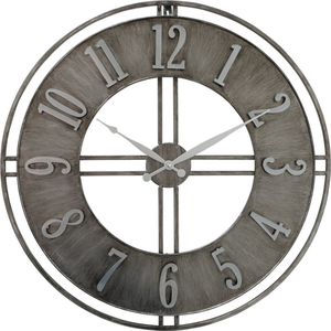 Wandklok 60 cm - Uurwerk - Wall Clock - Industriële klok - Landelijke  klok - Wandklokken - Analoge Wandklok - Analoog - Muurklok - Hangklok - Moderne Wandklok