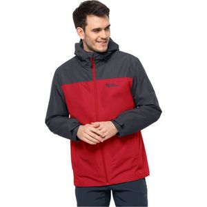 Jack Wolfskin Taubenberg 3in1 Jacket Men - Outdoorjas - Heren - Rood - Maat L