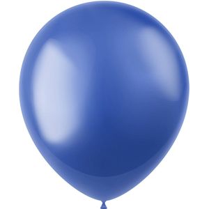 Folat - ballonnen Radiant Royal Blue Metallic 33 cm - 100 stuks