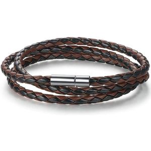 Malinsi Armband heren en dames - Bruin - Wikkelarmband Snoer 92,5cm lang - Armbandje Mannen en Vrouw