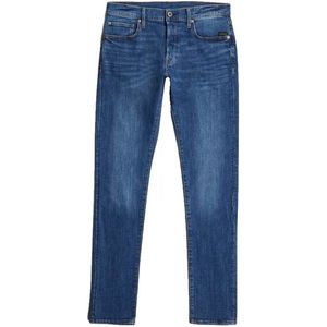 G-Starvoor mannen. D22264-D625-071 Jeans 3301 Slim Z blauw (27/30), Casual, Katoen, Denim