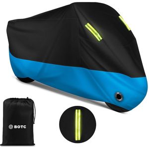 BOTC - Oxford XXL - Motorhoes - Waterdicht - Blauw/Zwart - Met Reflecterende Strip