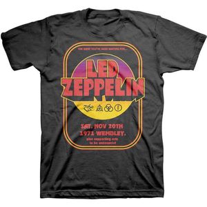 Led Zeppelin - 1971 Wembley Heren T-shirt - M - Zwart