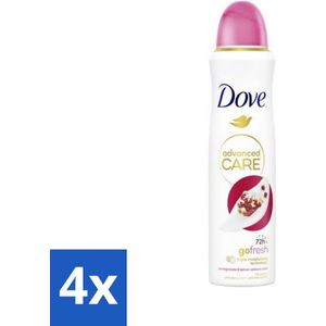 4 x Dove Deodorant Spray - Granaatappel & Citroenverbena - 150 ml - Dove Deodorant - Anti-transpirant - Deodorant Spray - Granaatappel - Citroenverbena