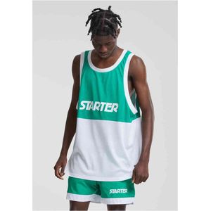 Starter Black Label - Split Mesh Sport top - S/M - Groen/Wit