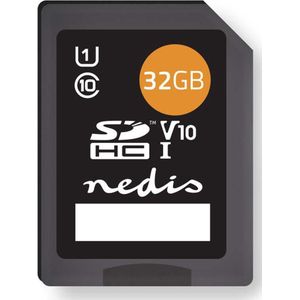 Nedis Geheugenkaart - SDHC - 32 GB - Schrijfsnelheid: 80 MB/s - Leessnelheid: 45 MB/s - UHS-I