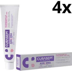 Curasept ADS DNA Implant Pro Tandpasta 0,20% CHX – 4 x 75 ml - Voordeelverpakking