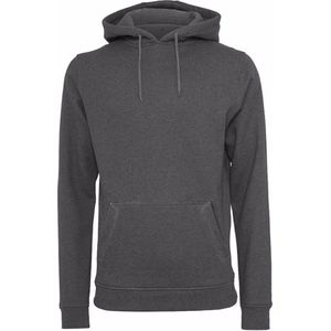 Build Your Brand Heren Zware Pullover Hoodie (Houtskool)