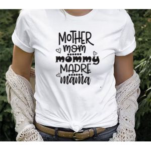 Tshirt - Mama - Moederdag - Wit - Unisex - Maat L