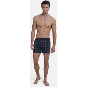 TOM TAILOR - 2-pack Wijde Boxershorts - Blauw - Basic Check Print