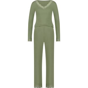 Hunkemöller Dames Nachtmode Pyjamaset - Groen - maat S