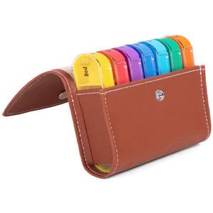 Ulanax - Pillendoos 7 dagen - Medicijndoos - 4 vakken - Pillendoosje - Etui Pillendoos - 7 dagen - Medicijndoos - 4 vakken - Pillendoosje - Etui