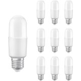 Ledvance - LED Classic Stick Lamp - Mat Glas - E27 - 8.5W - 806lm - 4000K - 10 stuks