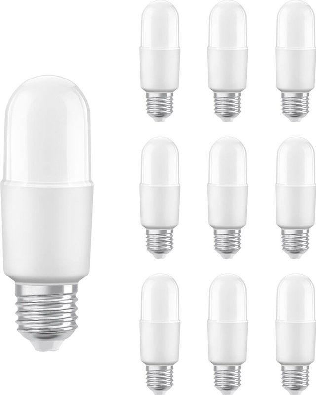 Ledvance - LED Classic Stick Lamp - Mat Glas - E27 - 8.5W - 806lm - 4000K - 10 stuks