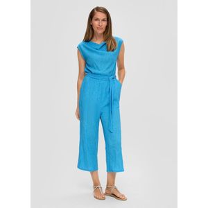 Jumpsuit - Effen - Lang/maxi - Mouwloos - Ritssluiting - Watervalhals
