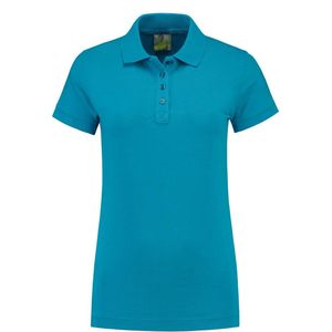 Lemon & Soda jersey polo voor dames in de kleur turquoise in de maat S
