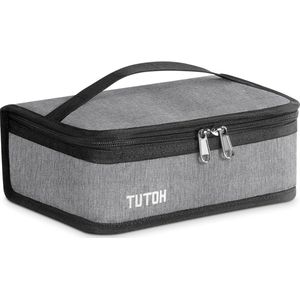 Kleine Geïsoleerde Lunchtas - Opvouwbare Picknickhandtas Grijs, Draagbaar voor Werk en Studenten