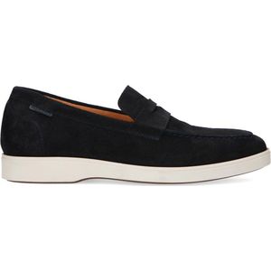 Manfield Suède Loafers Donkerblauw