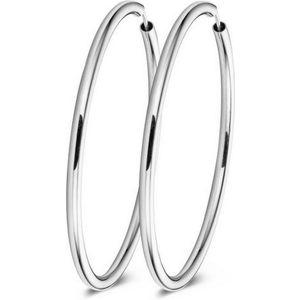 Casa Jewelry Oorringen Buis rond L - Zilver