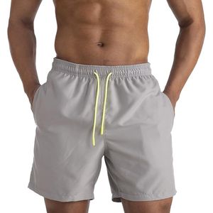 Badeshorts voor Heren - Waterafstotende Zwembroek - Snel Droog - Boardshorts met Meshvoering en Zakken - Surfen - Strandbroek - Watersport - Korte Broek voor Heren - Beige - Maat M