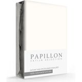 Papillon hoeslaken - katoen satijn - 160 x 200 - Crème