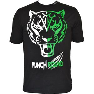 Punch Round Tiger Razor Shirt Zwart Wit Groen Kies uw maat: XXL