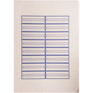 Universele Jukebox Titelstrips - Blauw (10 vellen)