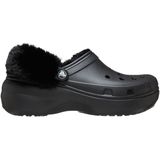 Crocs - Classic Platform Fuzz Lined - Klompen - Zwart