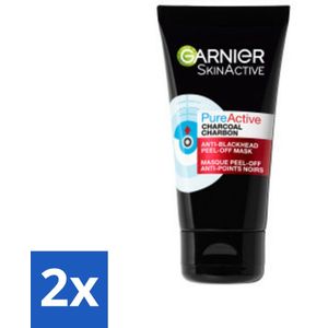 Garnier - Pure Active - Peel-Off Masker - Charcoal - 50 ml - Voordeelverpakking - 2 stuks