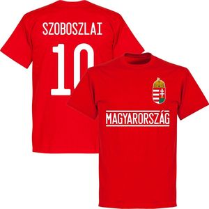 Hongarije Puskas 10 Team T-Shirt - Rood - L
