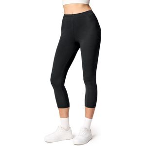 Ladeheid - LA-LA40-132-LE - Dames Capri Leggings - Zwart - 3/4 Lengte - Katoen