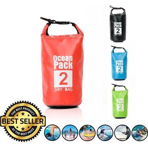 Decopatent® Waterdichte Tas - Dry bag - 2L - Ocean Pack - Dry Sack - Survival Outdoor Rugzak - Drybags - Boottas - Zeiltas - Rood