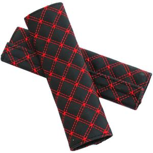 2 stuks gordelkussens, bekleding voor zitgordel, premium gordelkussen, autogordelkussen, bekleding voor zitgordel in de auto voor meer comfort op reis, rood