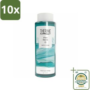 10 x Therme - Finn Sauna - Badschuim - Verfrissend - Verzorgend - 500ml - Grootverpakking - Finn Sauna - Badschuim - Eucalyptus - Menthol - Wellness