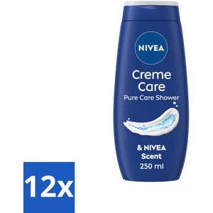 12 x NIVEA Douchecrème Care 250 ml - Douchecrème - NIVEA - Verzorgende Crème - Hydraterende Douche - NIVEA Crème Geur
