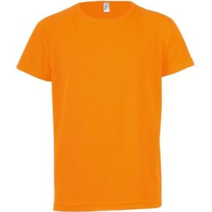 SOLS Kinderen/Kinderen Sportief Unisex T-Shirt met korte mouwen (Neon Oranje)