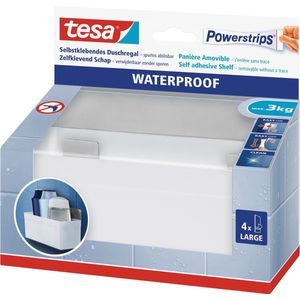 Tesa Shampoo/Zeep Rekje RVS - Badkamer Benodigdheden/Accessoires - Verwijderbare Haken