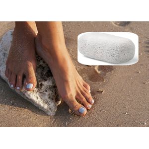 Grijze Vulkanische Pedicure Puimsteen – Per Stuk – Handig Verpakt in Folie – Voor Voetverzorging