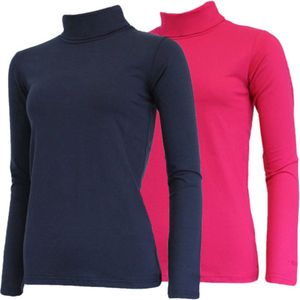 Campri - Skipully - Navy/Pink - Wintersportpully - Dames - 2-Pack