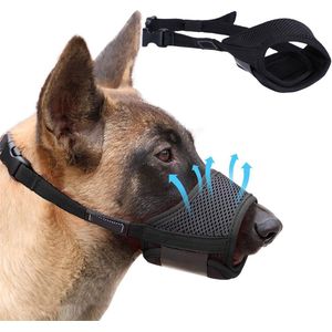 MAEXUS Muilkorf Voor Grote Honden, Verstelbare Eenvoudig Te Dragen Comfortabel En Ademend Gaasweefsel Voorkomt Eten Bijten Geschikt Middelgrote Honden Xl 1341970697