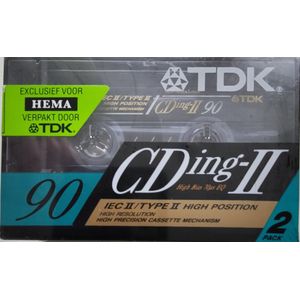TDK CDing-II 90 Cassette Bandje- 2 pack