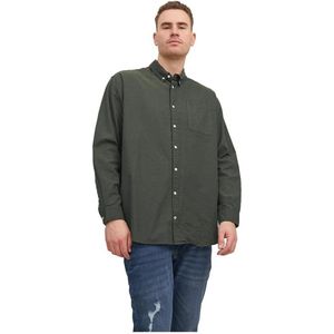 Vrijetijdshemd voor Mannen - Plussize Slimfit Hemd - Groen 3XL