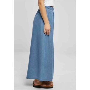 Urban Classics - Long Wide Light Denim skyblue washed Lange rok - M - Blauw