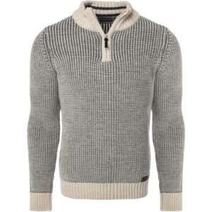 Carisma Heren Trui Opstaande Kraag Gebreid Beige 7831 - XL