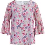 Usha - Blouseshirt - Sand - Bloemenprint - Driekwart Mouw